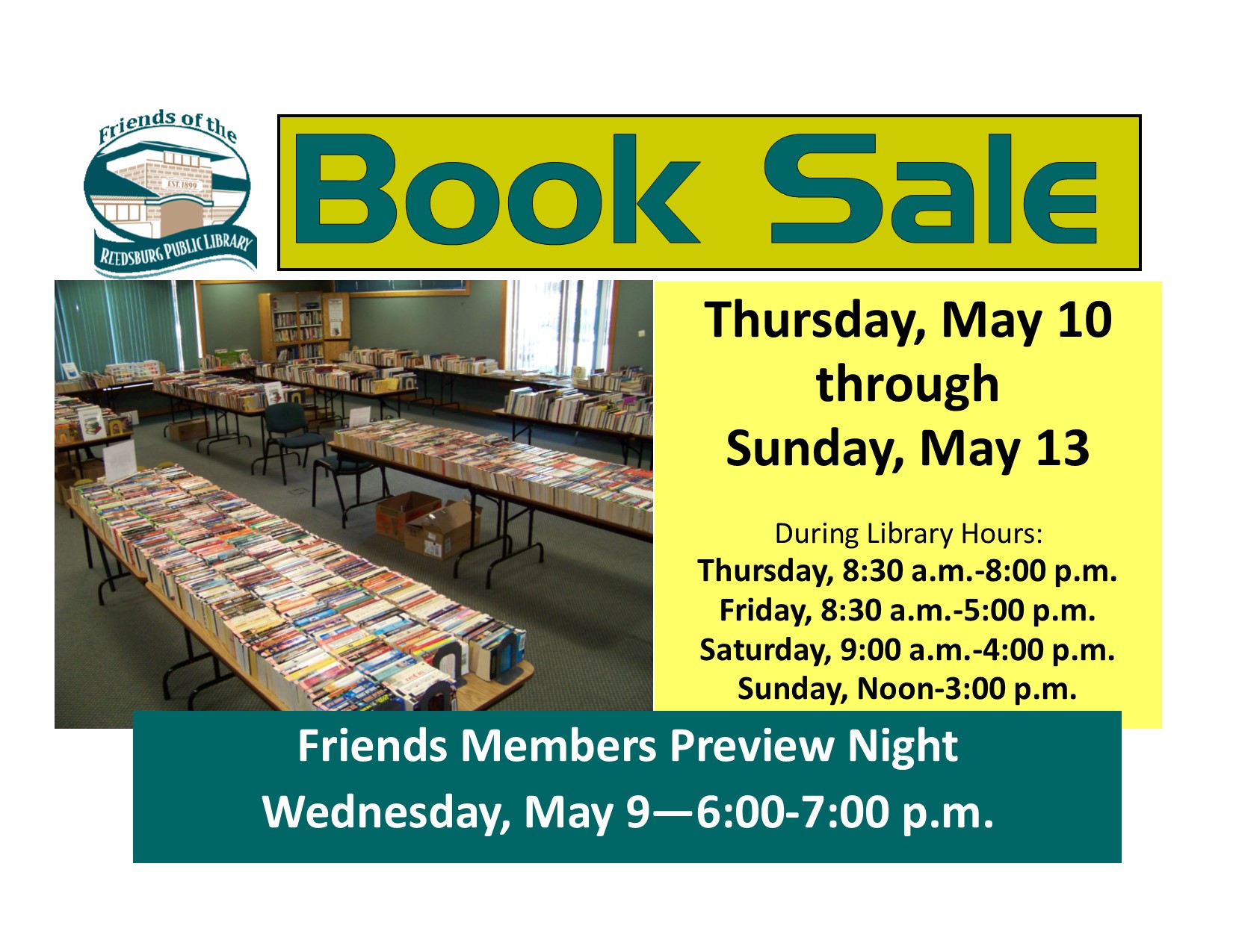 Friends of the Library Book Sale Preview Reedsburg Public Library